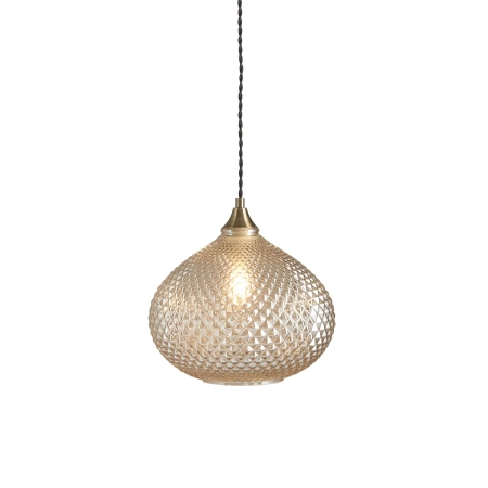 Lampa wisząca szklana strukturalna 28,5cm 95480 z serii Livia - Endon Lighting