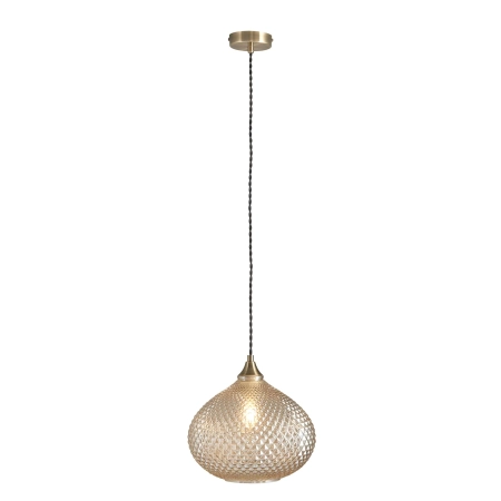 Lampa wisząca szklana strukturalna 28,5cm 95480 z serii Livia - Endon Lighting