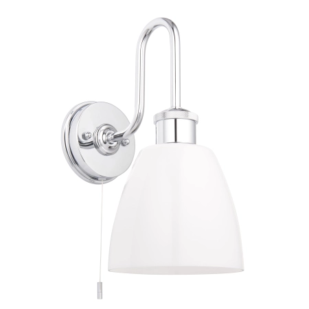 Kinkiet łazienkowy chromowany z białym kloszem 95506 z serii Piper - Endon Lighting