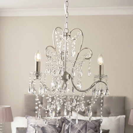 Lampa wisząca kryształowa srebrna 3-punktowa 95524 z serii Berkley - Endon Lighting