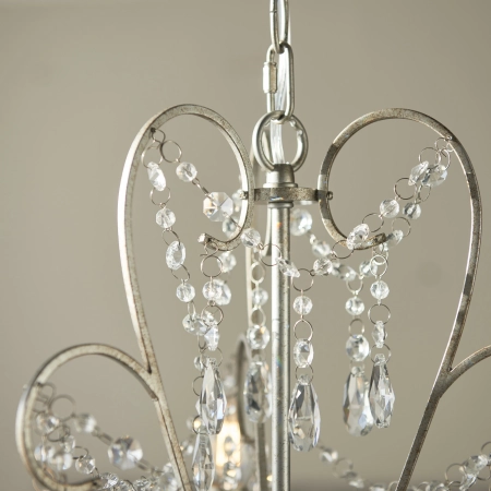 Lampa wisząca kryształowa srebrna 3-punktowa 95524 z serii Berkley - Endon Lighting