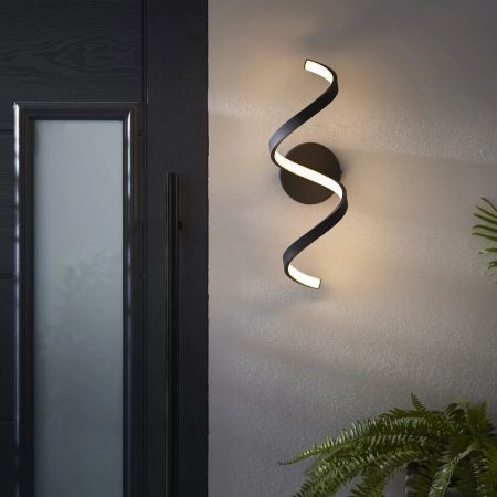 Kinkiet LED czarny spiralny 45cm 95601 z serii ASTRAL - Endon Lighting