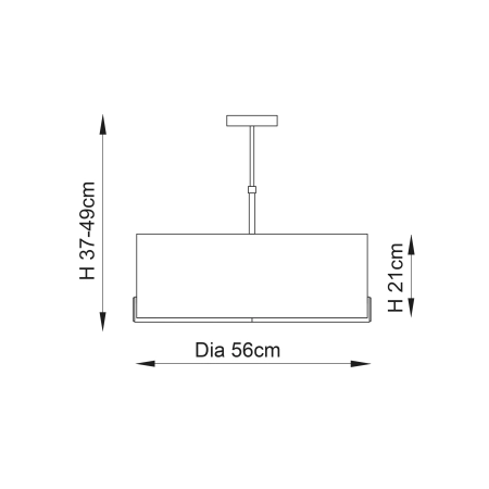 Lampa wisząca beżowa z tkaniny 3-punktowa 95834 z serii HAYFIELD - Endon Lighting