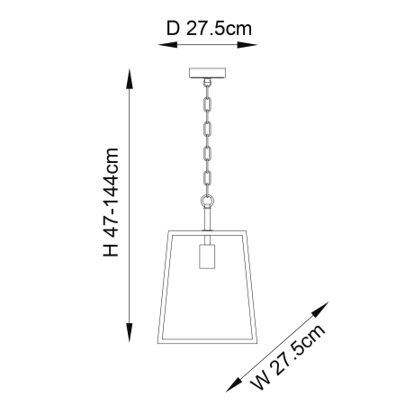 Lampa wisząca mosiężna szklana 1-punktowa 95835 z serii HURST - Endon Lighting