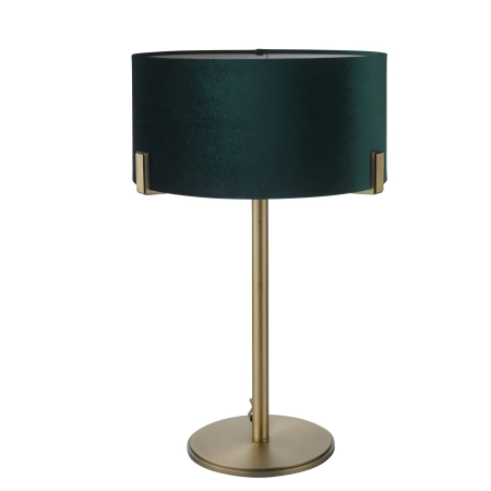 Lampa stołowa zielona welurowa mosiężna 95837 z serii HAYFIELD - Endon Lighting