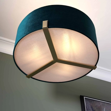 Lampa wisząca zielona welurowa 3-punktowa 95839 z serii Hayfield - Endon Lighting