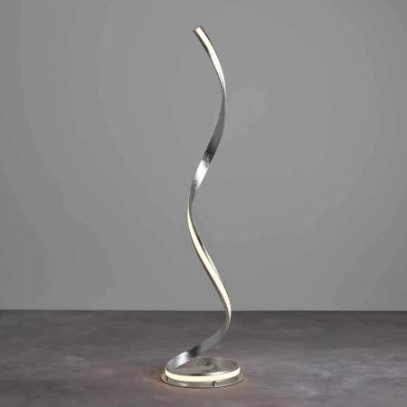 Lampa podłogowa LED srebrna spiralna 121cm 95843 z serii Aria - Endon Lighting