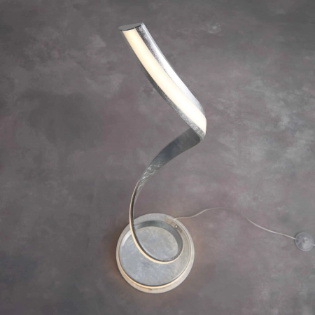 Lampa podłogowa LED srebrna spiralna 121cm 95843 z serii Aria - Endon Lighting