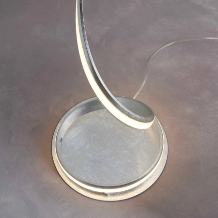 Lampa podłogowa LED srebrna spiralna 121cm 95843 z serii Aria - Endon Lighting
