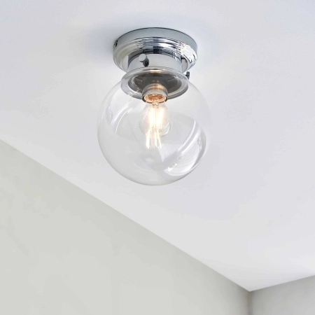 Plafon łazienkowy chromowany szklany kula 20cm 96138 z serii Cheswick - Endon Lighting