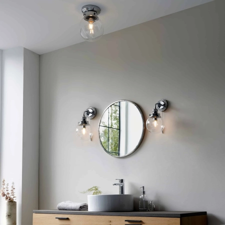 Plafon łazienkowy chromowany szklany kula 20cm 96138 z serii Cheswick - Endon Lighting