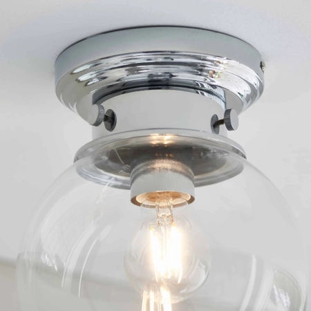 Plafon łazienkowy chromowany szklany kula 20cm 96138 z serii Cheswick - Endon Lighting