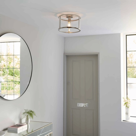 Plafon szklany srebrny okrągły 31cm 96150 z serii Hopton - Endon Lighting