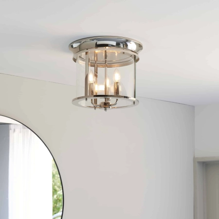 Plafon metalowy srebrny 3-punktowy 96153 z serii Hampworth - Endon Lighting