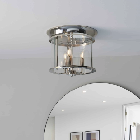 Plafon metalowy srebrny 3-punktowy 96153 z serii Hampworth - Endon Lighting