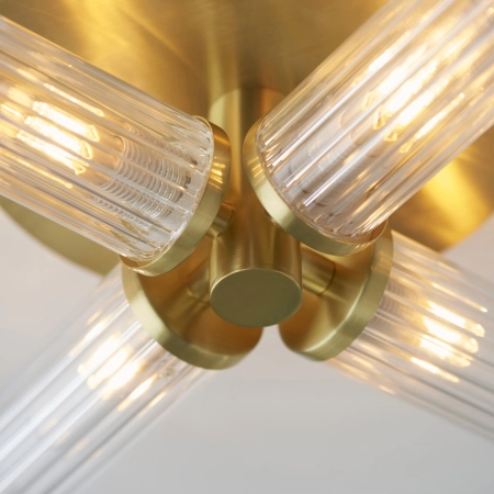Plafon mosiężny 4-punktowy ze szklanymi kloszami 96160 z serii Talo - Endon Lighting