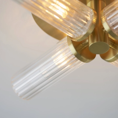 Plafon mosiężny 4-punktowy ze szklanymi kloszami 96160 z serii Talo - Endon Lighting