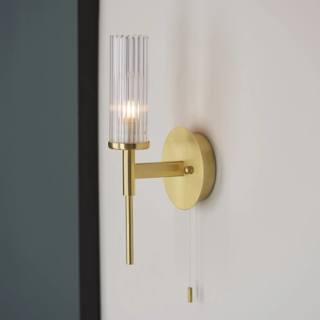 Kinkiet mosiężny ze szklanym kloszem 96163 z serii Talo - Endon Lighting