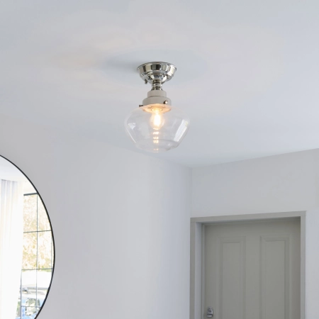 Lampa sufitowa niklowana szklana 25cm 96170 z serii Camberley - Endon Lighting