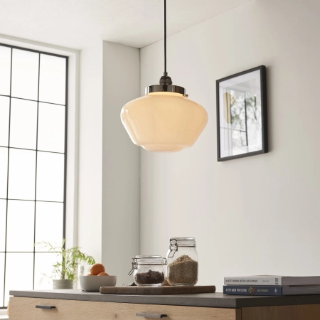 Lampa wisząca szklana opalowa niklowana 54cm 96174 z serii Camberley - Endon Lighting