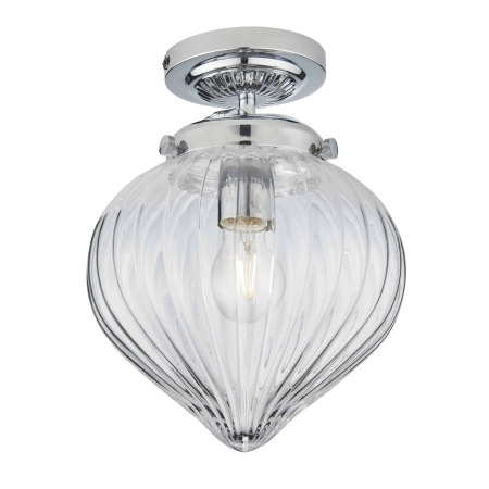 Lampa sufitowa łazienkowa chromowana szklana 1-punktowa 96489 z serii Cheston - Endon Lighting