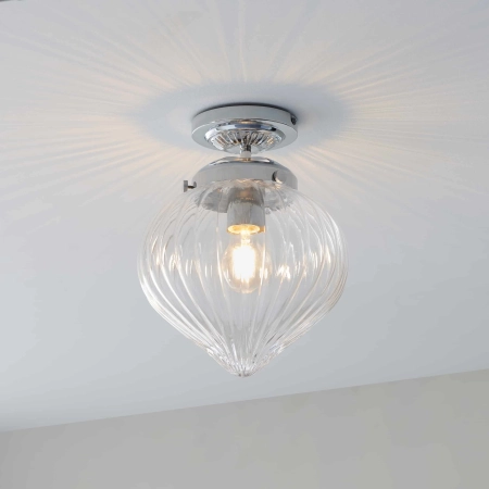 Lampa sufitowa łazienkowa chromowana szklana 1-punktowa 96489 z serii Cheston - Endon Lighting