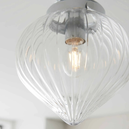 Lampa sufitowa łazienkowa chromowana szklana 1-punktowa 96489 z serii Cheston - Endon Lighting