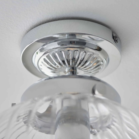 Lampa sufitowa łazienkowa chromowana szklana 1-punktowa 96489 z serii Cheston - Endon Lighting