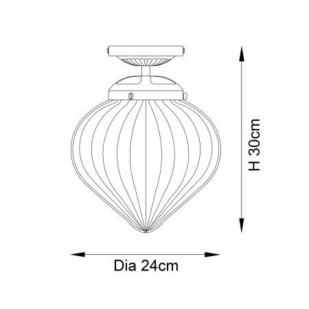 Lampa sufitowa łazienkowa chromowana szklana 1-punktowa 96489 z serii Cheston - Endon Lighting