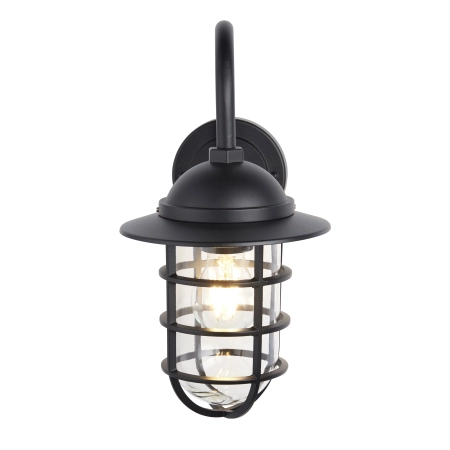 Kinkiet zewnętrzny czarny metalowy ze szkłem 96907 z serii PORT - Endon Lighting