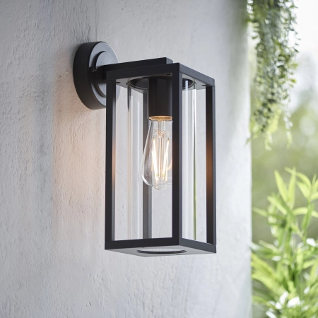 Kinkiet zewnętrzny czarny metalowy ze szkłem 96917 z serii HAMDEN - Endon Lighting