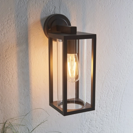 Kinkiet zewnętrzny czarny metalowy ze szkłem 96917 z serii HAMDEN - Endon Lighting