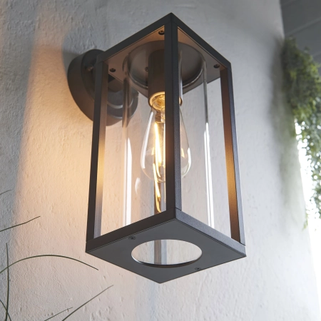 Kinkiet zewnętrzny czarny metalowy ze szkłem 96917 z serii HAMDEN - Endon Lighting