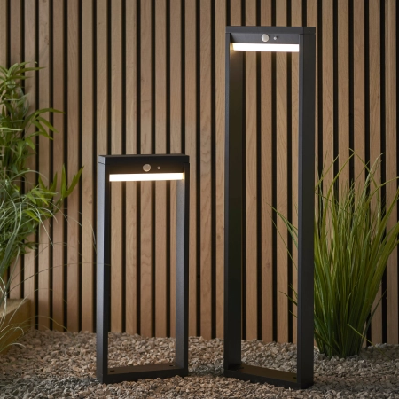 Słupek ogrodowy LED czarny metalowy z czujnikiem ruchu 96935 z serii DANNAH - Endon Lighting