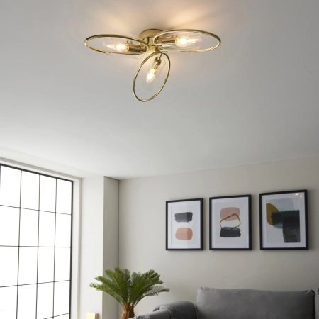Lampa sufitowa złota metalowa 3-punktowa 97228 z serii Amari - Endon Lighting