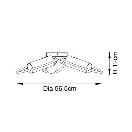 Lampa sufitowa złota metalowa 3-punktowa 97228 z serii Amari - Endon Lighting
