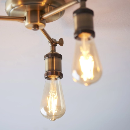 Lampa sufitowa metalowa mosiężna 3-punktowa 97243 z serii Hal - Endon Lighting