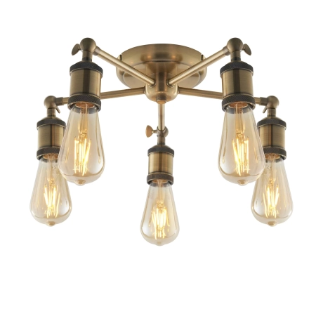 Lampa sufitowa metalowa mosiężna 5-punktowa 97244 z serii Hal - Endon Lighting
