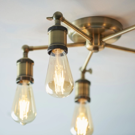 Lampa sufitowa metalowa mosiężna 5-punktowa 97244 z serii Hal - Endon Lighting