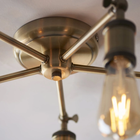 Lampa sufitowa metalowa mosiężna 5-punktowa 97244 z serii Hal - Endon Lighting