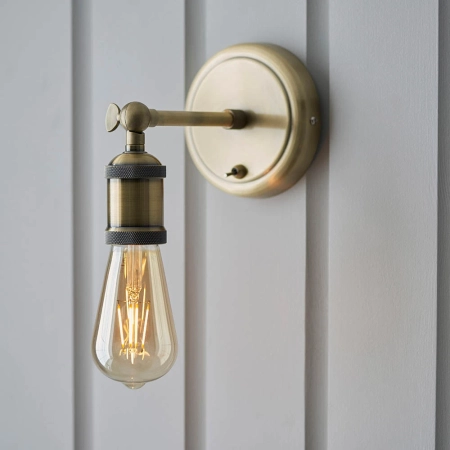 Kinkiet metalowy mosiężny antyczny 97245 z serii Hal - Endon Lighting