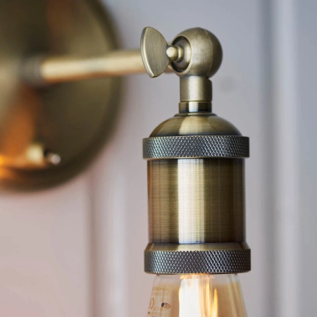 Kinkiet metalowy mosiężny antyczny 97245 z serii Hal - Endon Lighting