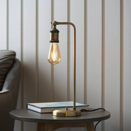 Lampa stołowa metalowa mosiężna w stylu vintage 97246 z serii Hal - Endon Lighting
