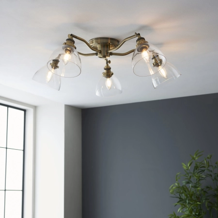 Lampa sufitowa mosiężna 5-punktowa 97248 z serii Hansen - Endon Lighting