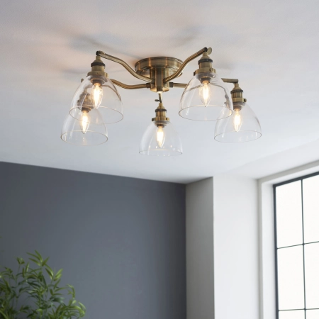 Lampa sufitowa mosiężna 5-punktowa 97248 z serii Hansen - Endon Lighting