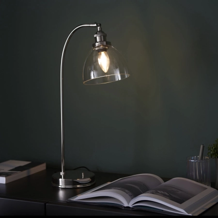Lampa stołowa niklowana szklana 53cm 97590 z serii Hansen - Endon Lighting