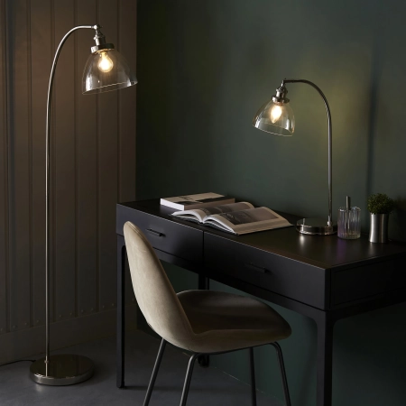 Lampa stołowa niklowana szklana 53cm 97590 z serii Hansen - Endon Lighting