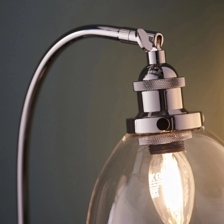 Lampa stołowa niklowana szklana 53cm 97590 z serii Hansen - Endon Lighting