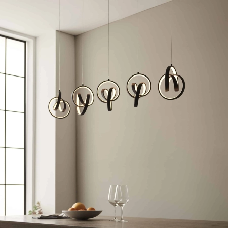 Lampa wisząca LED czarna 5-punktowa 116cm 97624 z serii COSMA - Endon Lighting