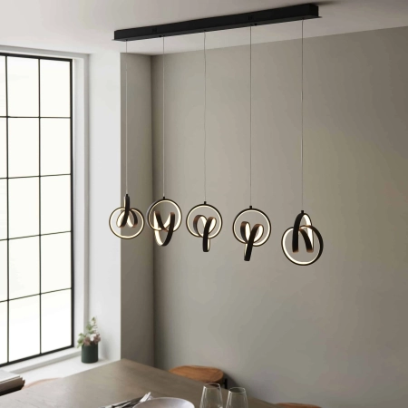 Lampa wisząca LED czarna 5-punktowa 116cm 97624 z serii COSMA - Endon Lighting
